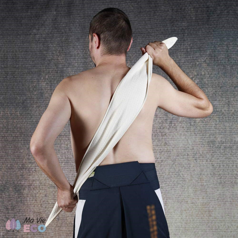 Serviette Exfoliante Longue Style Coréen - Lot De 4, Nylon, 90 Cm, Pour Le Dos Et Corps