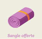 Sangle pour maintenir votre tapis roulé offerte