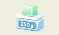 Supporte un savon jusqu'à 250 g