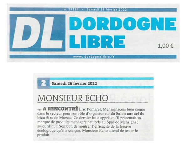 Dordogne Libre du 26 Février 2022